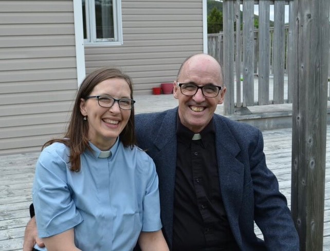 Rev. Char and Fr. Plib color on deck