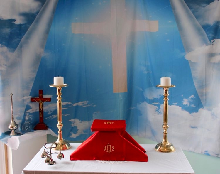Home Altar with backdrop